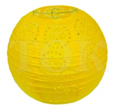 Бумажный фонарик с рисунком желтый 35 см. 0924-4